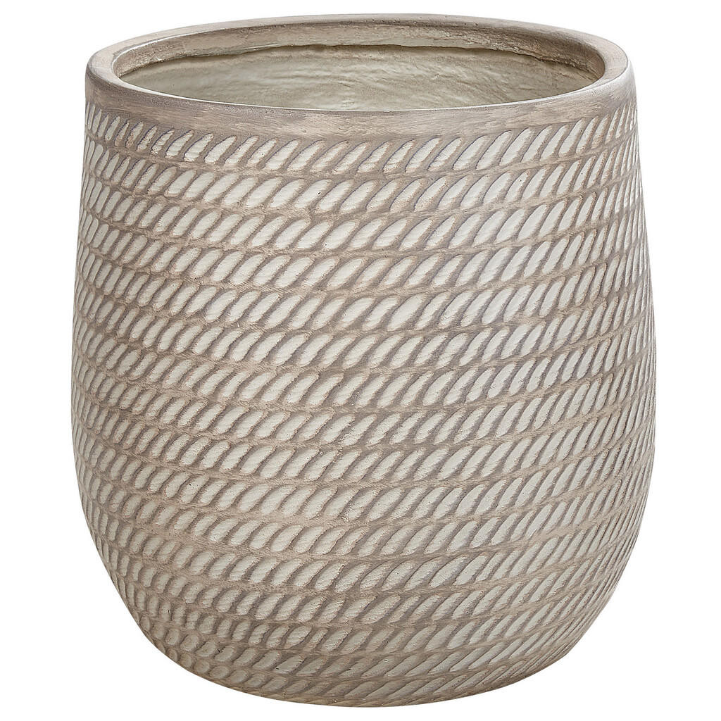 Beliani KVĚTINÁČ taupe kulatý 39/39/44 cm Livadia