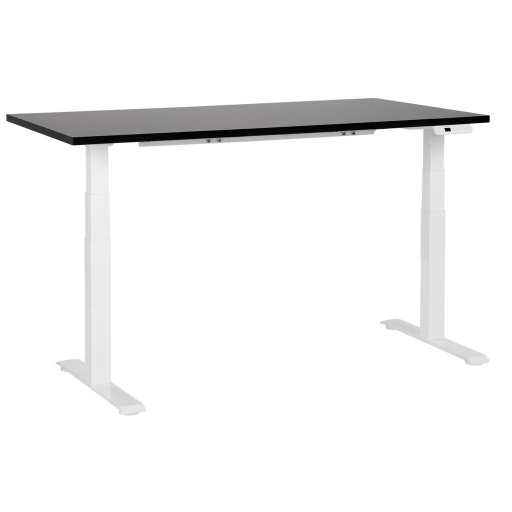 Beliani VÝŠKOVĚ NASTAVITELNÝ Psací stůl Elektrický 160/72 cm Černý Destin III