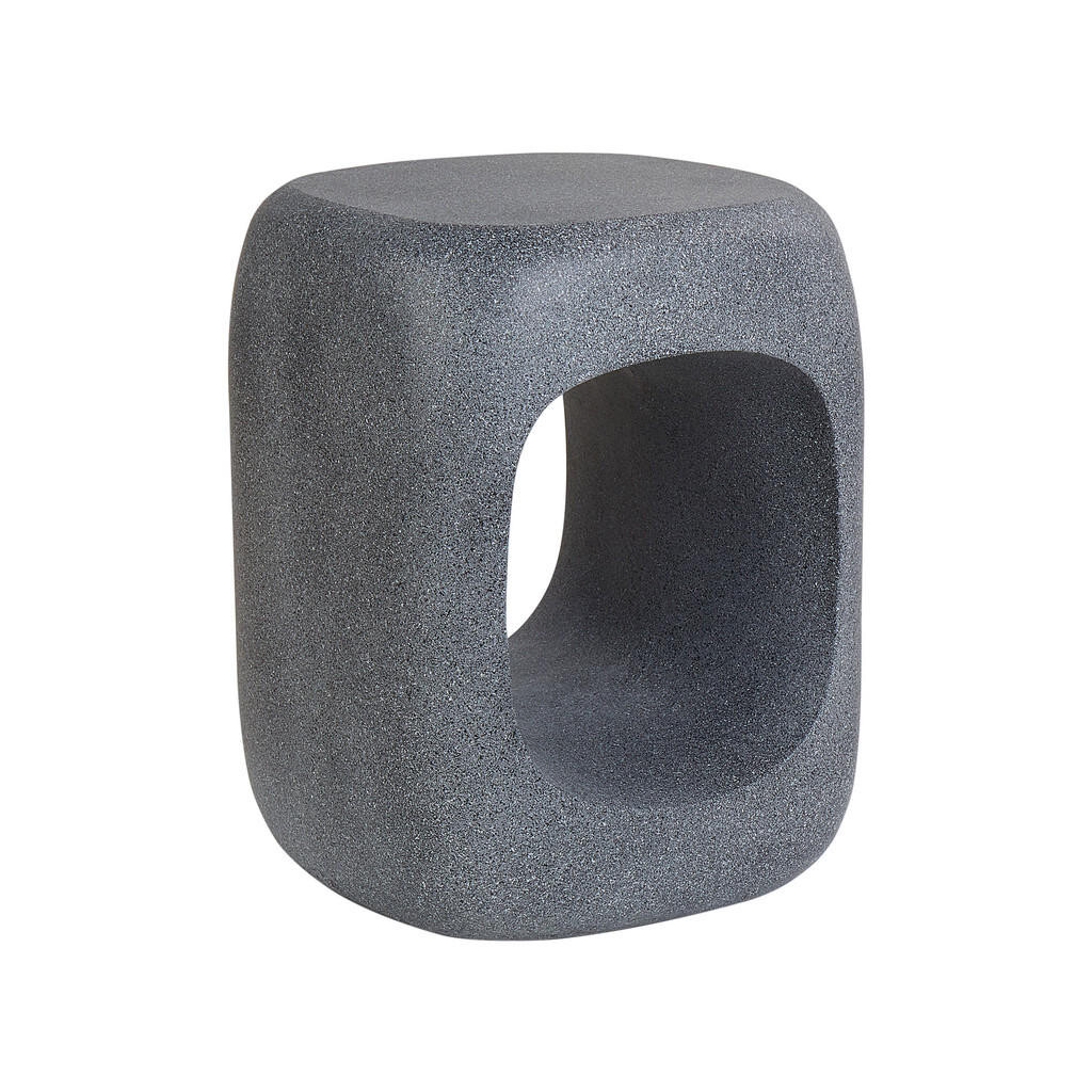Beliani PŘÍSTAVNÝ STOLEK Beton Mramor Look šedý 33/33 cm Pelmo