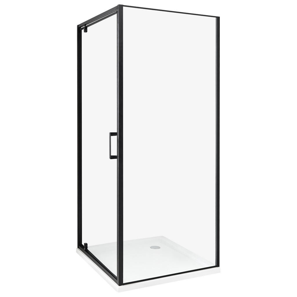 Beliani SPRCHOVÝ KOUT 80/80/185 cm Černý Darli