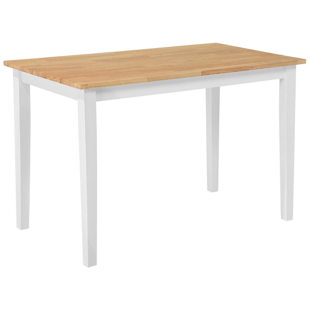 Beliani JÍDELNÍ STŮL 114/68/75 cm Bílý, Světle hnědý Obdélníkový Georgia