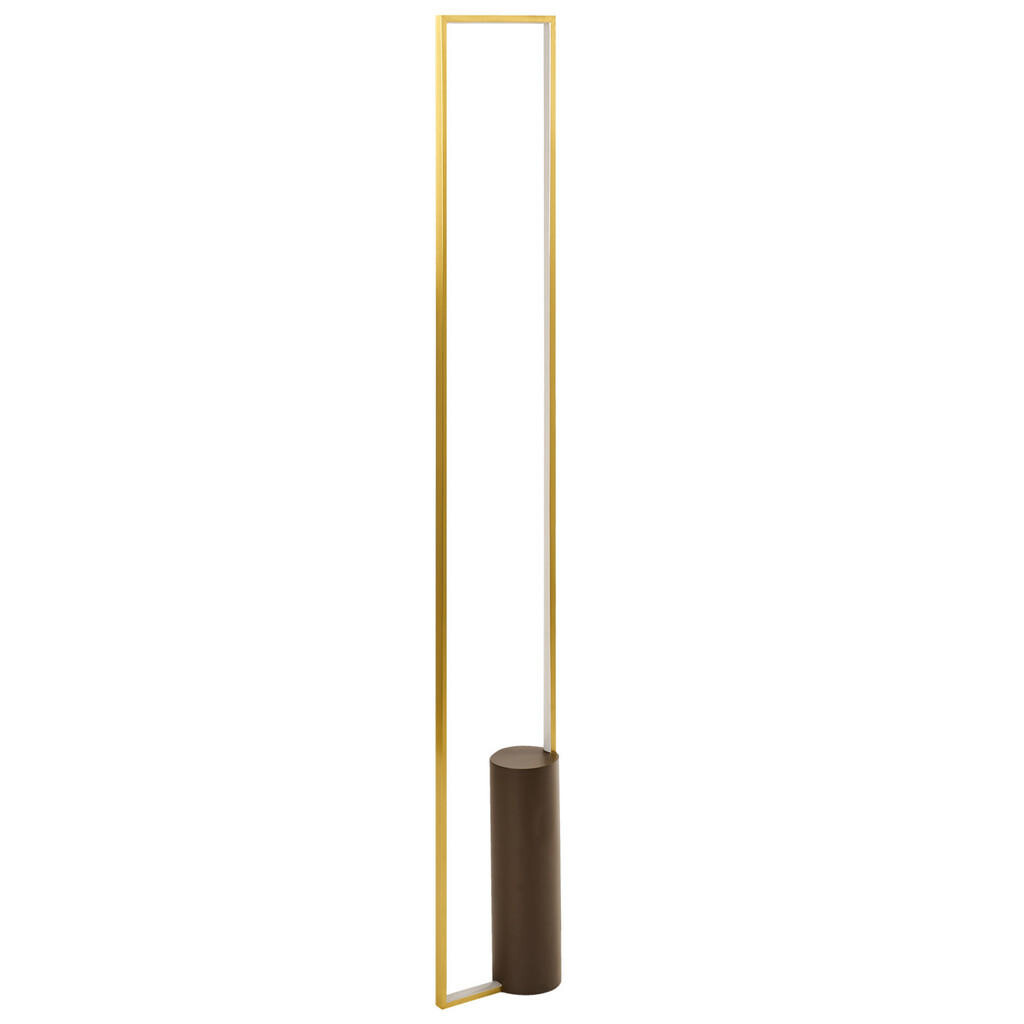 Beliani LED STOJACÍ LAMPA Zlatá/Hnědá Patricio