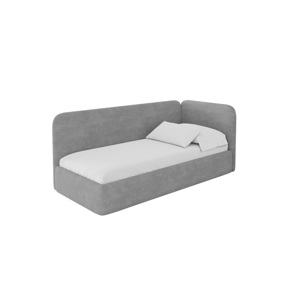 ALTDECOR JEDNOLŮŽKOVÁ POSTEL pro mládež s úložným prostorem, vlevo - ELSY 80x200 šedá