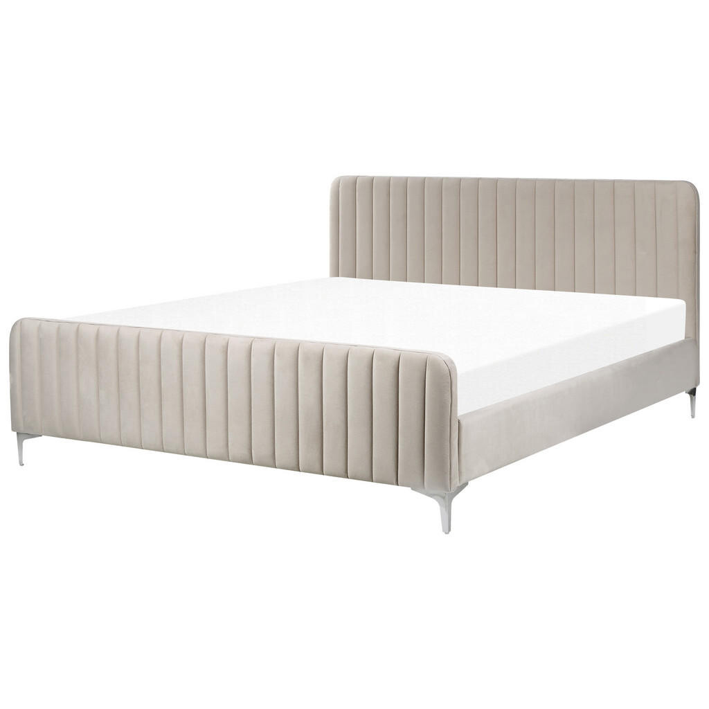 Beliani ČALOUNĚNÁ POSTEL 180/200 cm Taupe Lunan