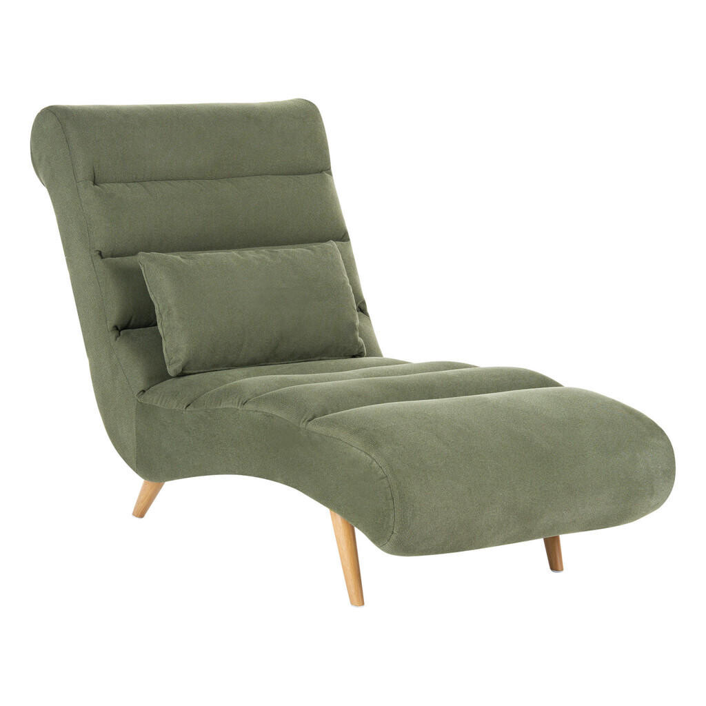 Beliani ČALOUNĚNÉ LEHÁTKO CHAISE LONGUE Látka Zelené Rives