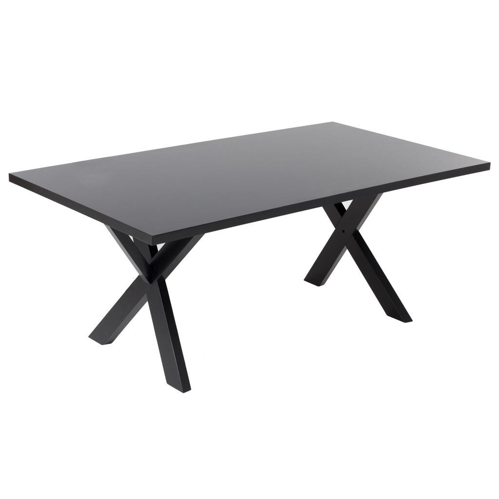 Beliani JÍDELNÍ STŮL 180/100/75 cm Černý Obdélníkový Lisala