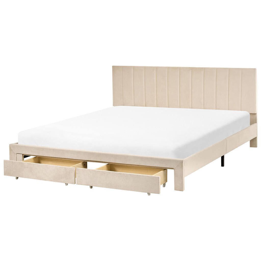 Beliani POSTEL 180/200 cm Béžová Lonzac
