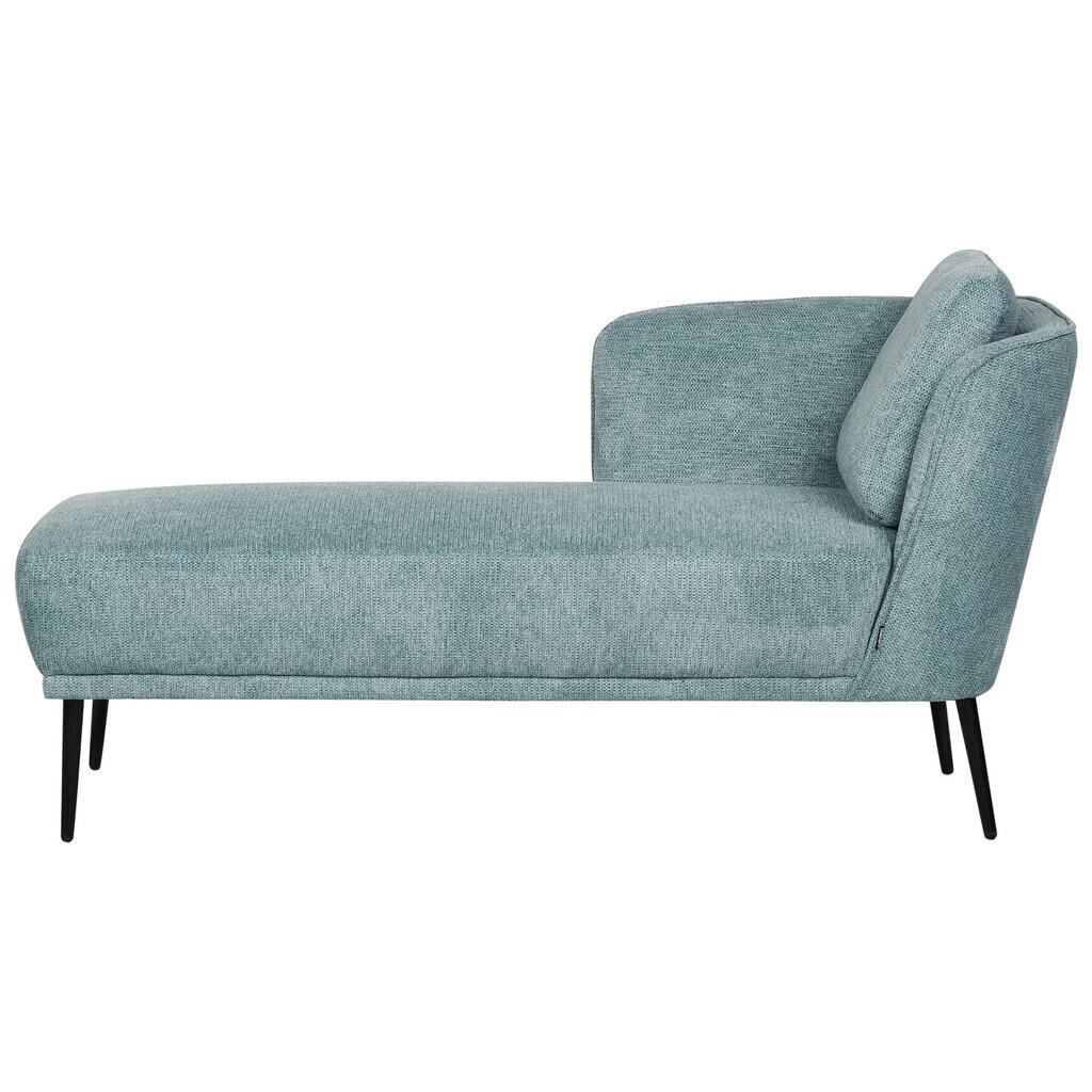 Beliani ČALOUNĚNÉ LEHÁTKO CHAISE LONGUE Modré Artheze