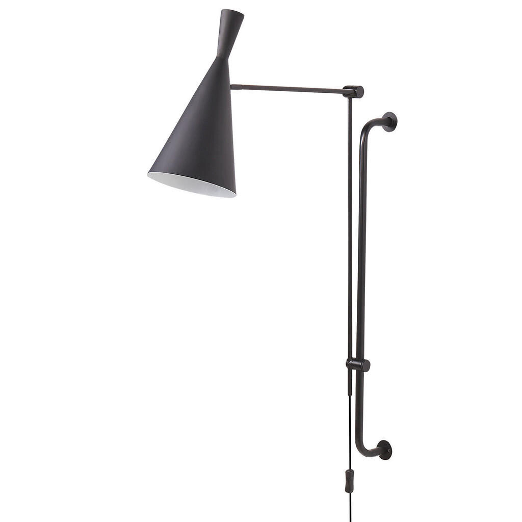 Beliani NÁSTĚNNÁ LAMPA Černá Marisa