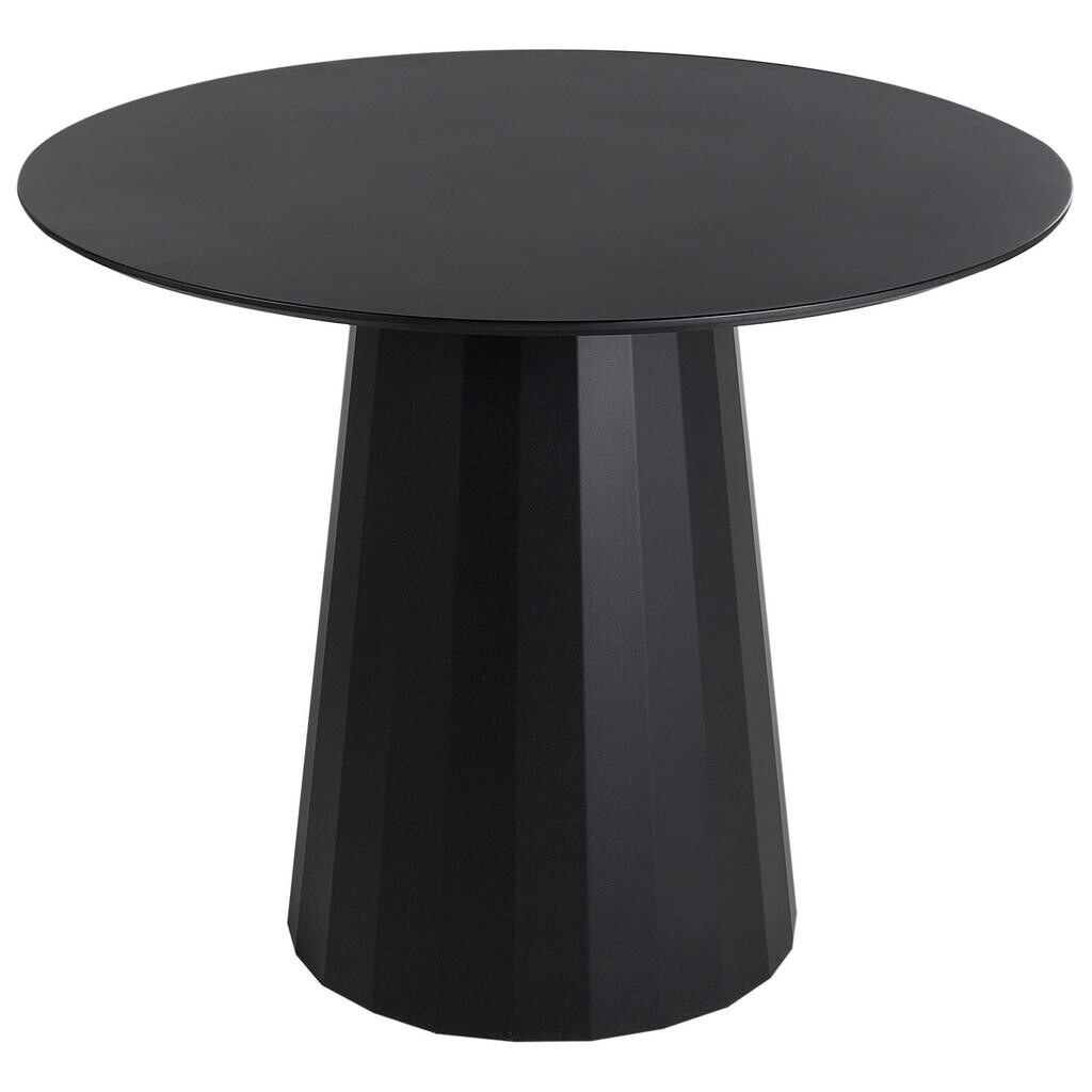Beliani JÍDELNÍ STŮL Černý 100/100 cm Kov Plato