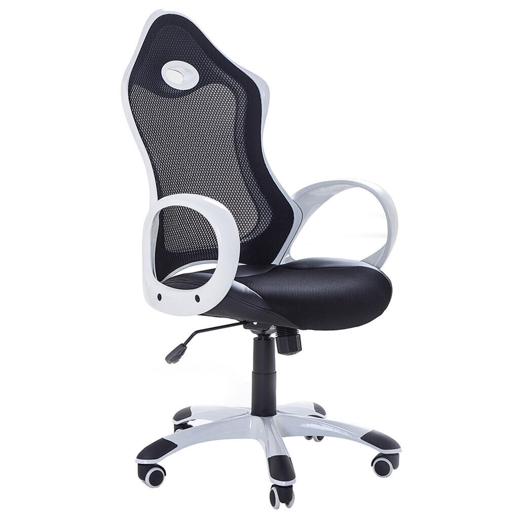 Beliani KANCELÁŘSKÁ ŽIDLE Polyester Černobílá Ichair