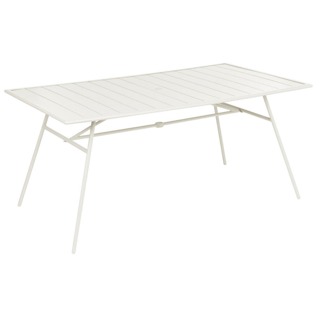 Beliani ZAHRADNÍ STŮL 160/90 cm Kov Světle béžový Terenzo