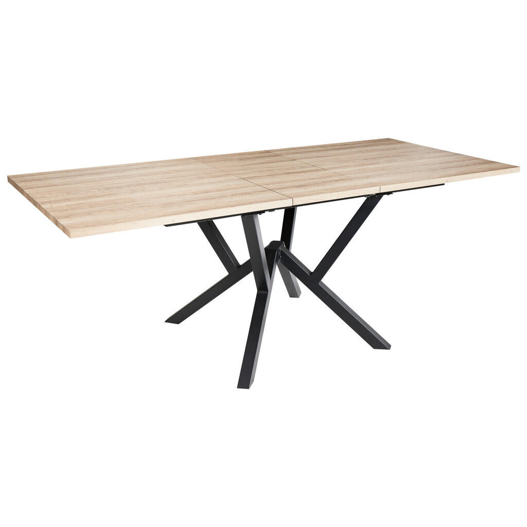 Beliani JÍDELNÍ STŮL vysunovací Světle hnědý 160-200/90 cm Ansell