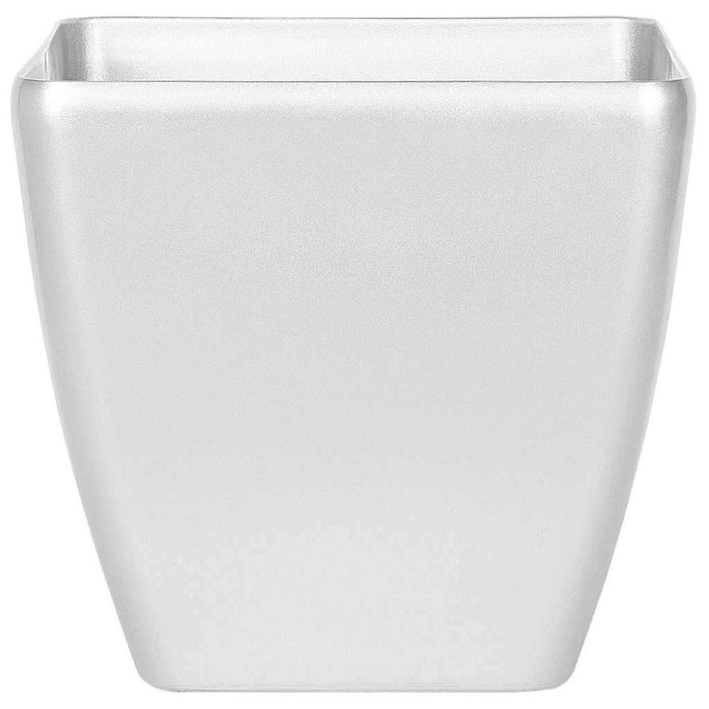 Beliani KVĚTINÁČ STŘÍBRNÝ HRANATÝ 50/50/48 cm Astras