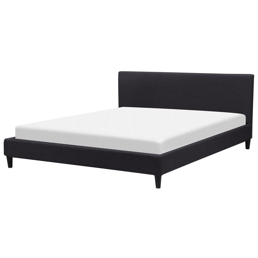 Beliani ČALOUNĚNÁ POSTEL 180/200 cm Černá Fitou