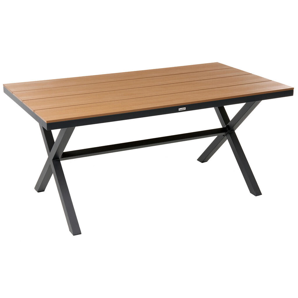 Beliani ZAHRADNÍ STŮL 160/90 cm Kov Černý Tiano