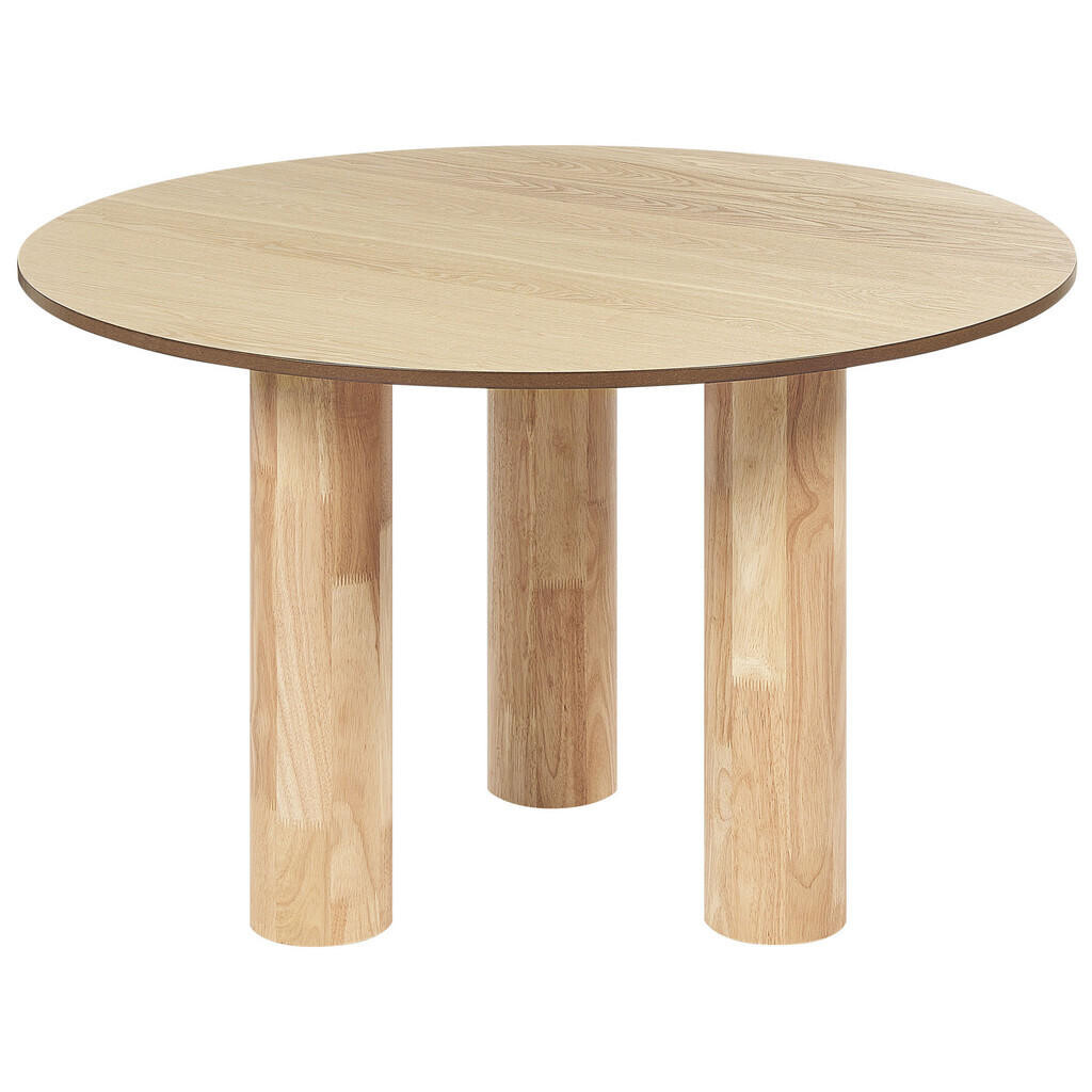 Beliani JÍDELNÍ STŮL 120/76 cm Světle hnědý Kulatý Orin