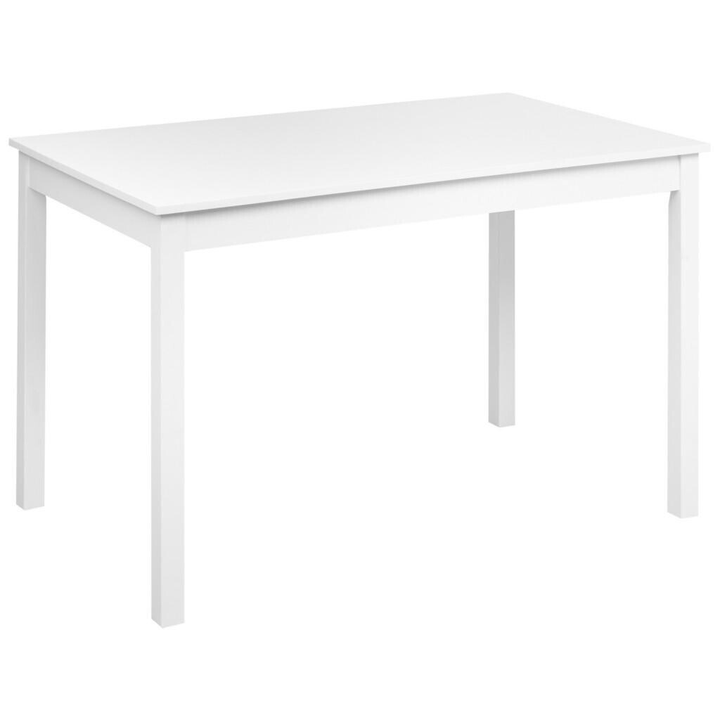 Beliani JÍDELNÍ STŮL Bílý 120/75 cm Pappelholz Barlee