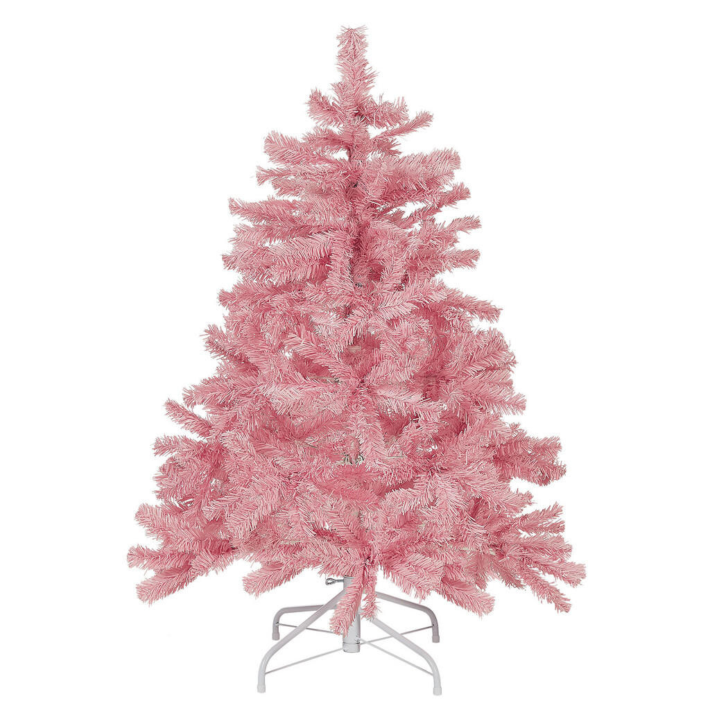 Beliani VÁNOČNÍ STROMEK 120 cm Růžový Farnham