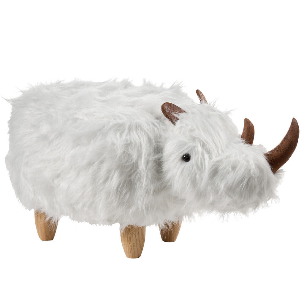 Beliani STOLIČKA VE TVARU ZVÍŘÁTKA Pískově béžová Woolly