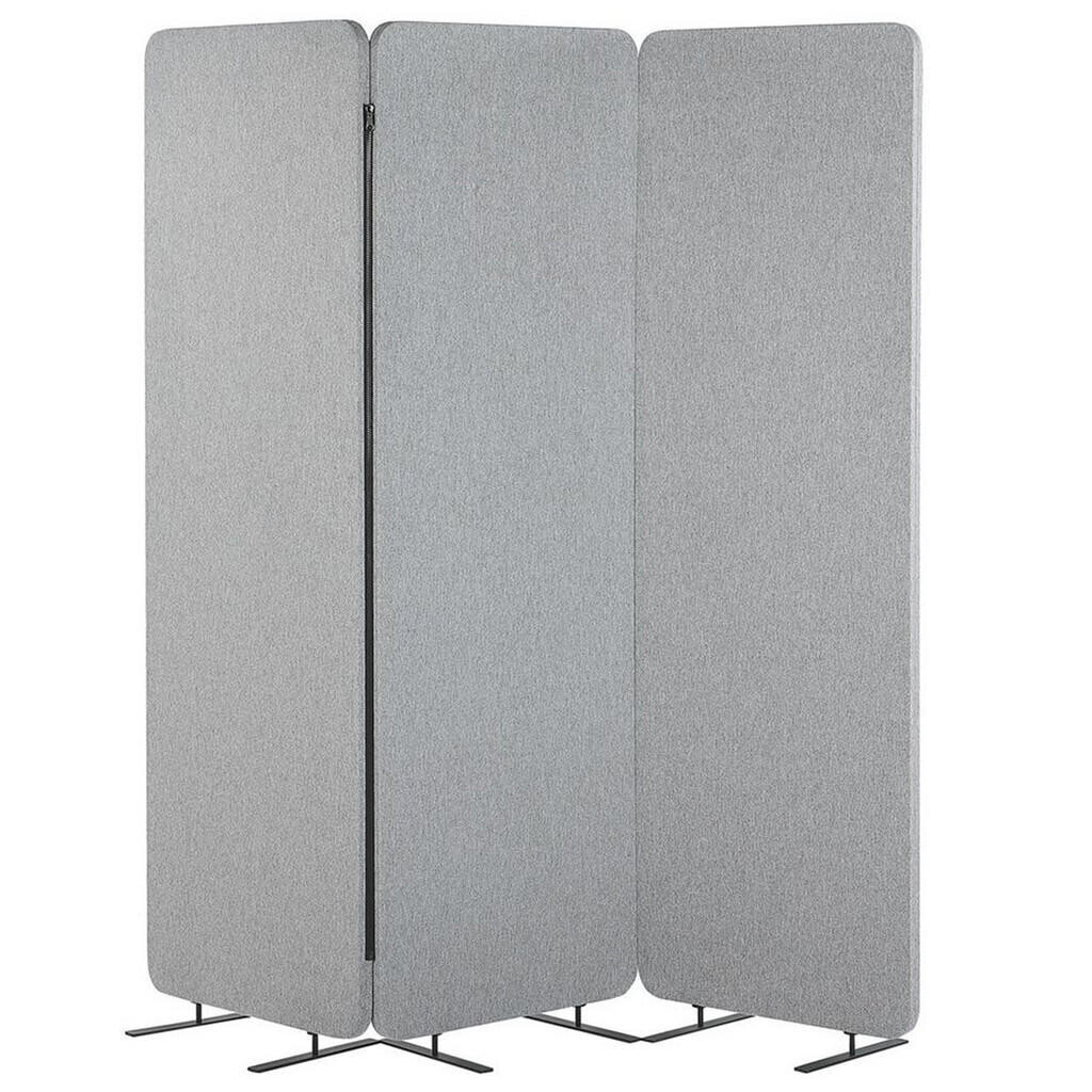 Beliani KANCELÁŘSKÝ DĚLICÍ PANEL 184/184 cm Světle šedý Standi