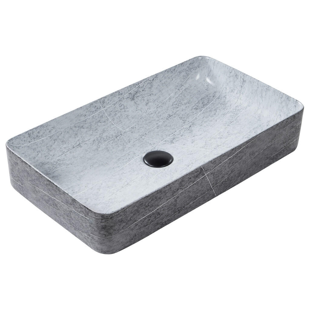 Beliani UMYVADLO NA DESKU 61/35 cm Artaj