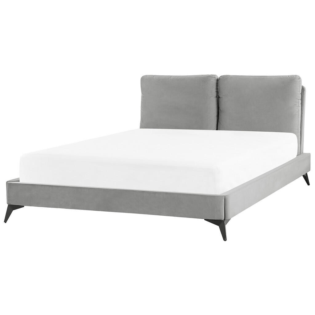 Beliani ČALOUNĚNÁ POSTEL 140/200 cm Šedá Melle