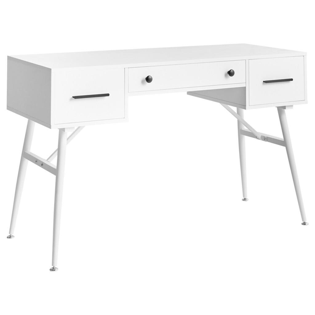 Beliani PSACÍ STŮL Bílý 120/50 cm Marfla