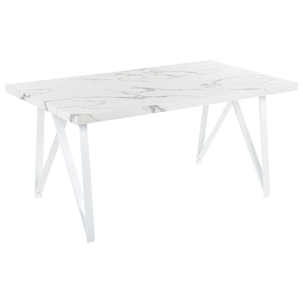 Beliani JÍDELNÍ STŮL 160/90/76 cm Bílý šedý Obdélníkový Grieger