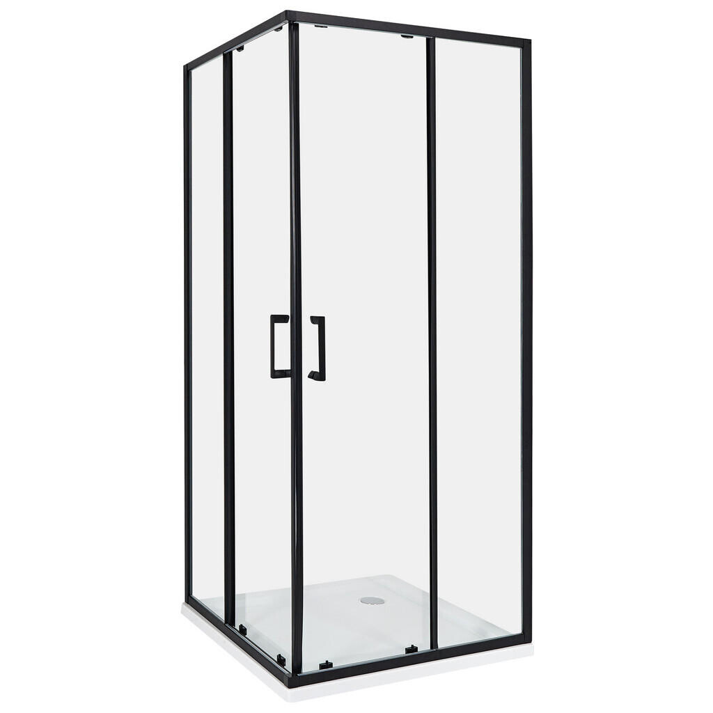 Beliani SPRCHOVÝ KOUT 80/80/185 cm Černý Tela