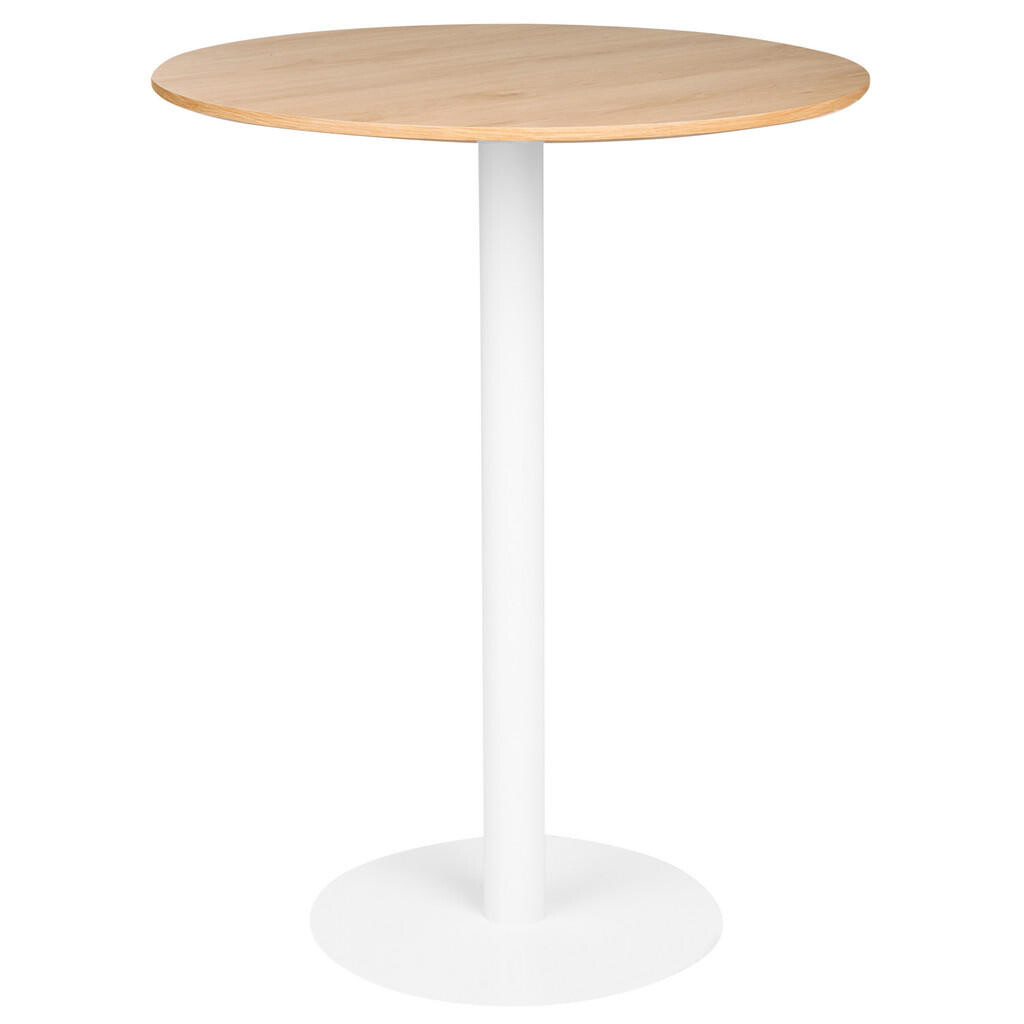 Beliani VYSOKÝ STŮL Světle hnědý/Bílý 80/80 cm Morella
