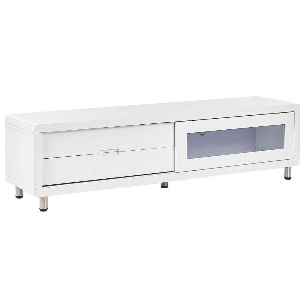 Beliani TV STOLEK Bílý PEMBORKE 39/158/43 cm