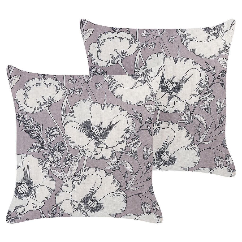 Beliani DEKORATIVNÍ POLŠTÁŘ sada 2 ks Krémově bílý 45/45 cm Sophora
