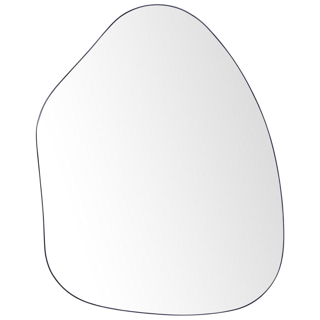 Beliani NÁSTĚNNÉ ZRCADLO Kov černé asymetrické 70/92 cm Puteaux