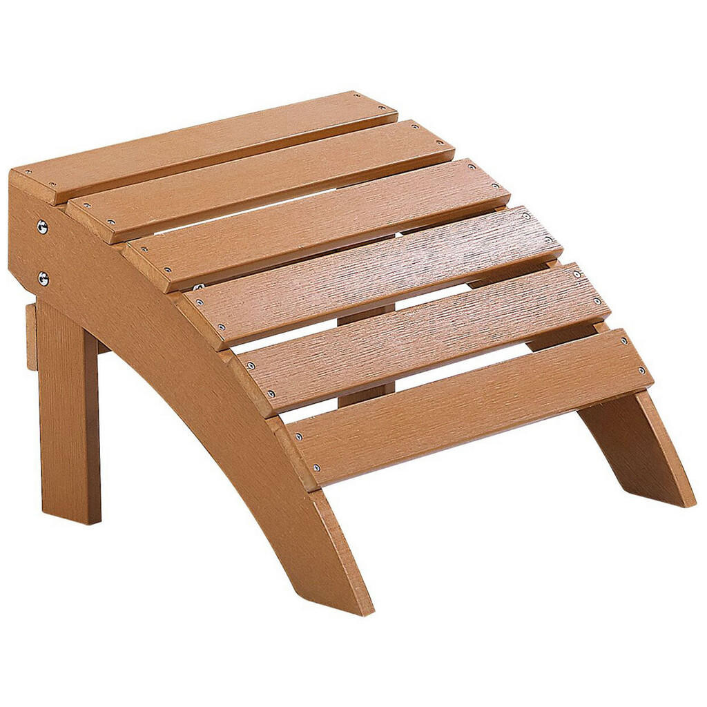 Beliani PODNOŽKA Umělé dřevo světlejší Odstín dřeva Adirondack