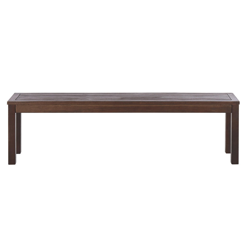 Beliani ZAHRADNÍ LAVICE Eukalyptové dřevo tmavě hnědá 160 cm Tuscania