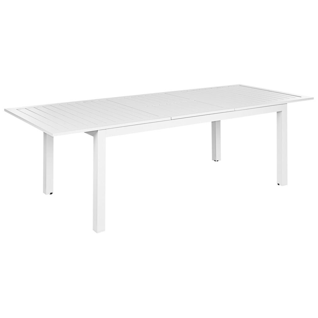 Beliani ZAHRADNÍ STŮL 180-240/90 cm Plast Bílý Skaloma