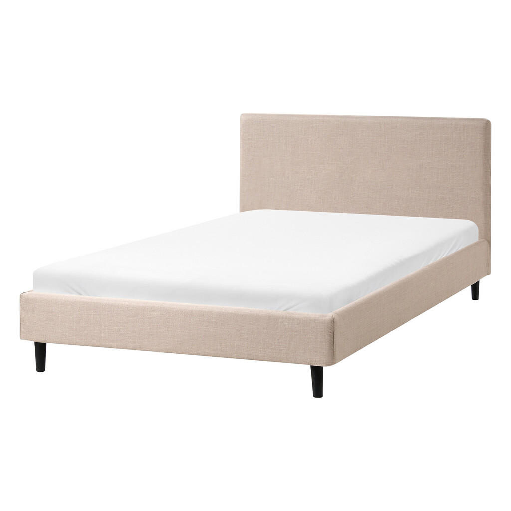 Beliani POSTEL s roštem 120/200 cm Béžová Fitou