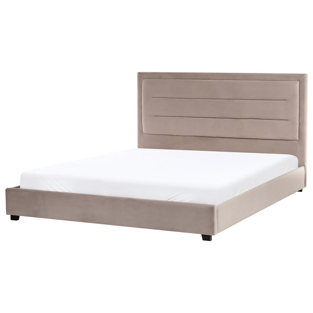 Beliani POSTEL s roštem 180/200 cm Taupe Rouen