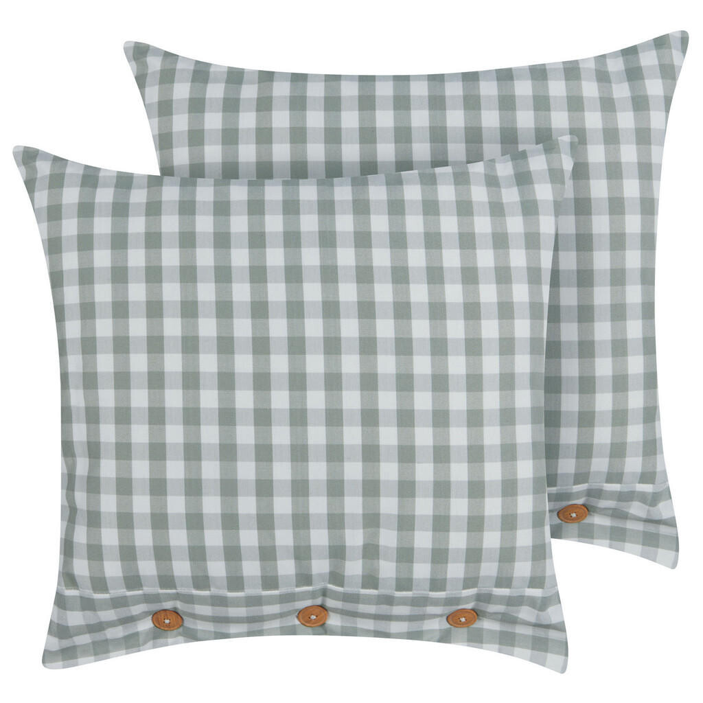 Beliani DEKORATIVNÍ polštář sada 2 ks Mátově zelený 45/45 cm Talya