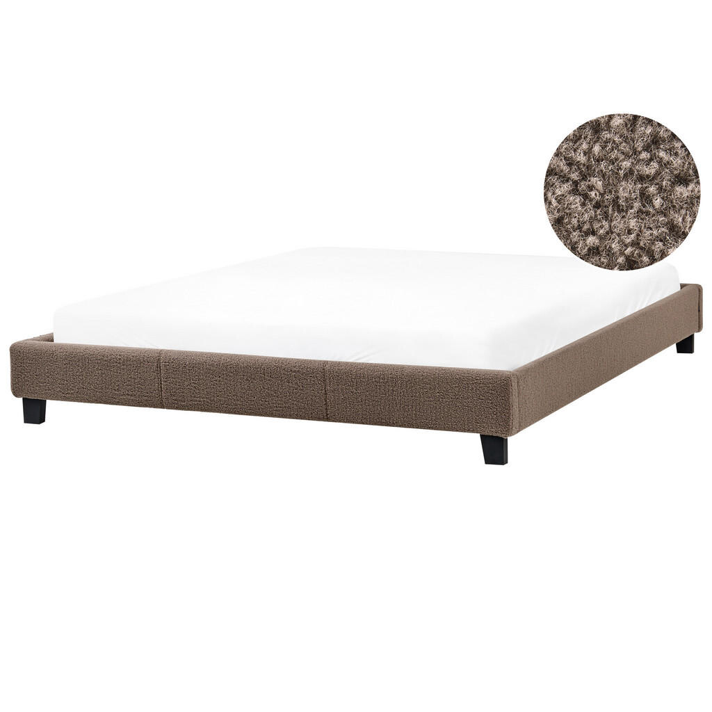 Beliani POSTEL 180/200 cm Taupe Roanne