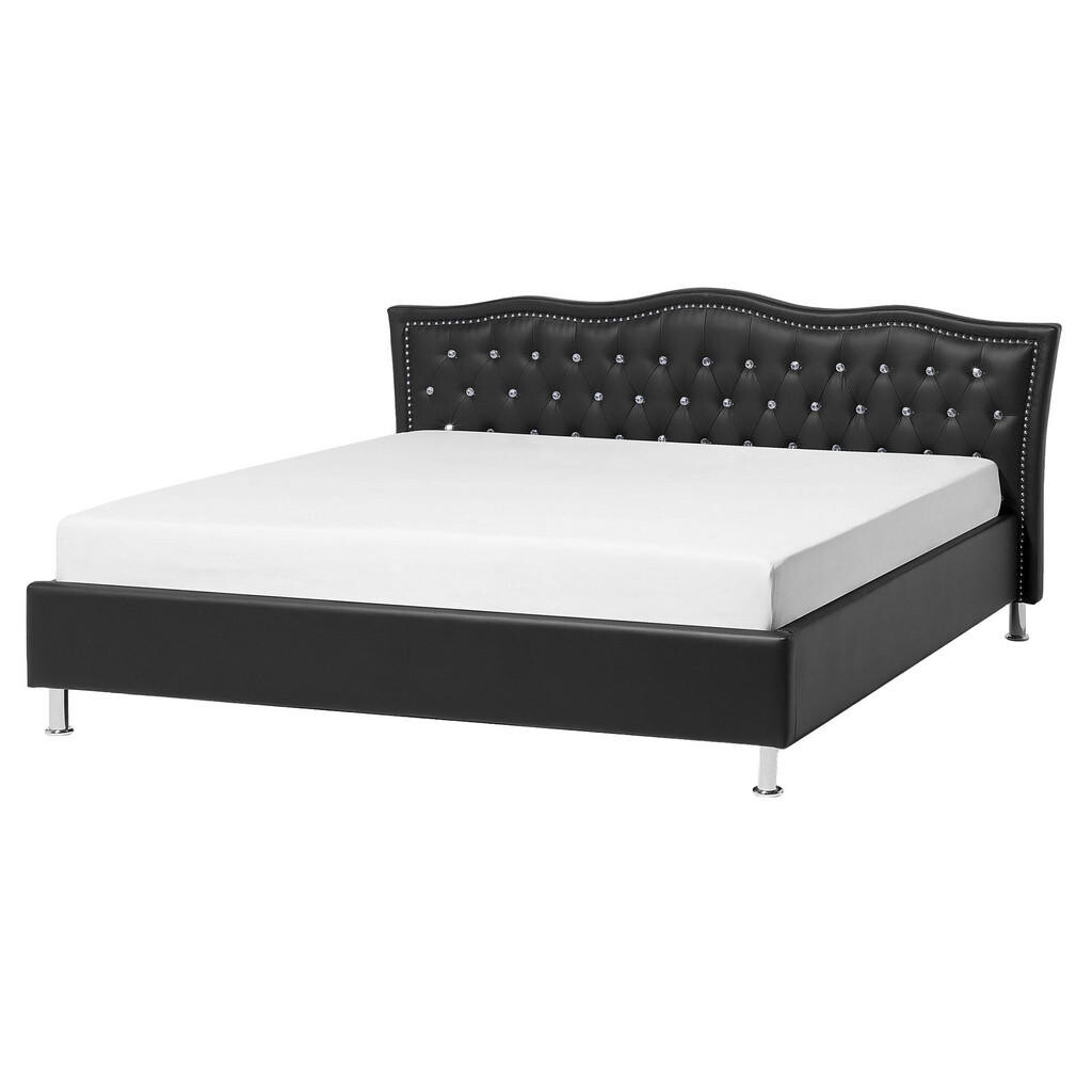Beliani POSTEL 160/200 cm Černá Metz