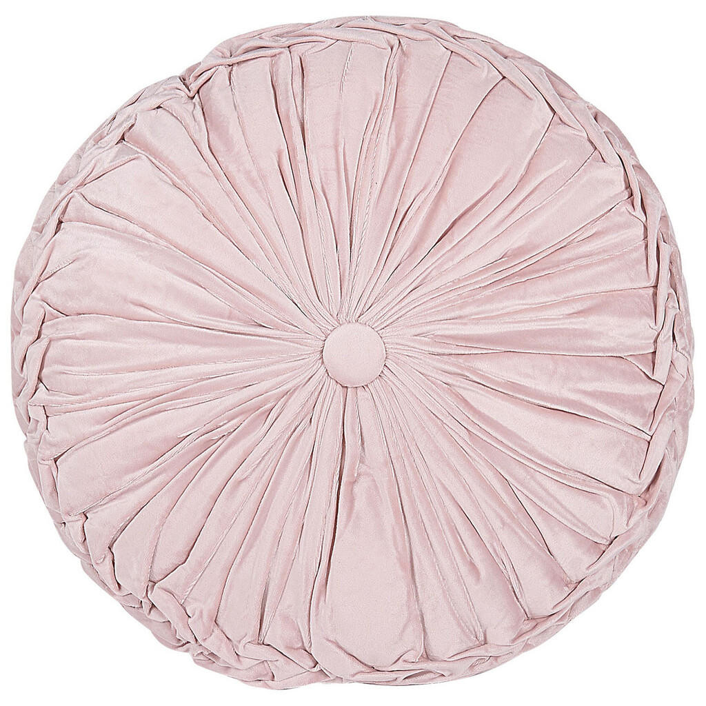 Beliani DEKORATIVNÍ POLŠTÁŘ Pastelově růžový 40/40 cm Udala