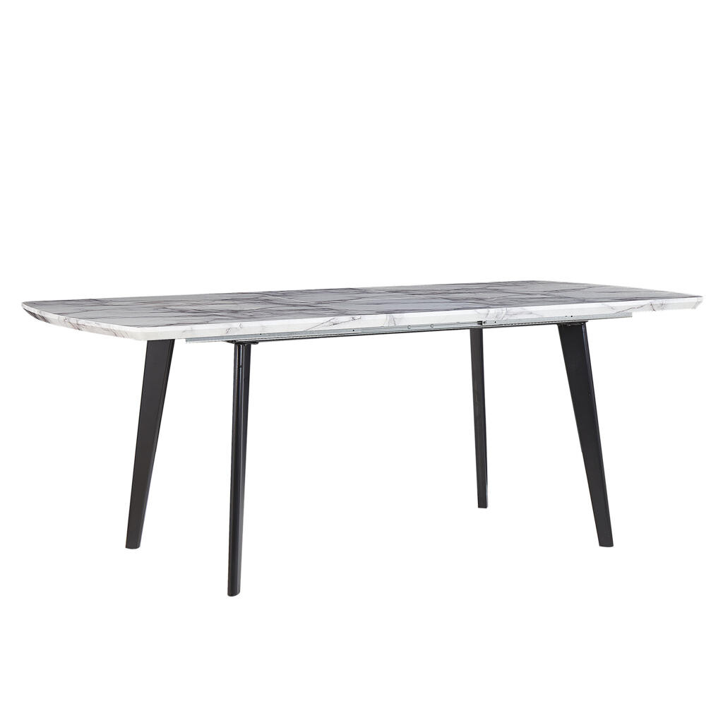 Beliani JÍDELNÍ STŮL 160-200/90/77 cm Bílý černý Obdélníkový Mosby
