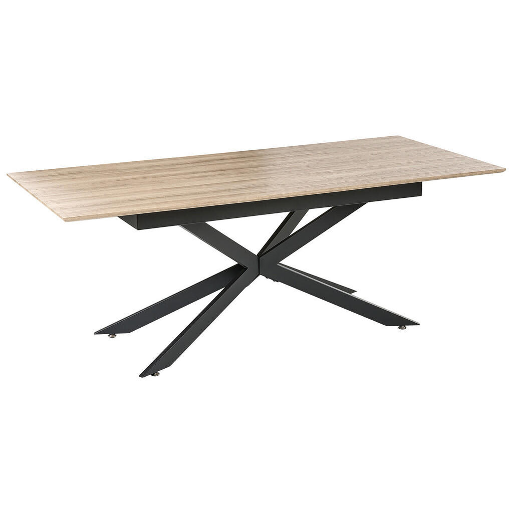 Beliani JÍDELNÍ STŮL Světle hnědý 160-200/90 cm Finley