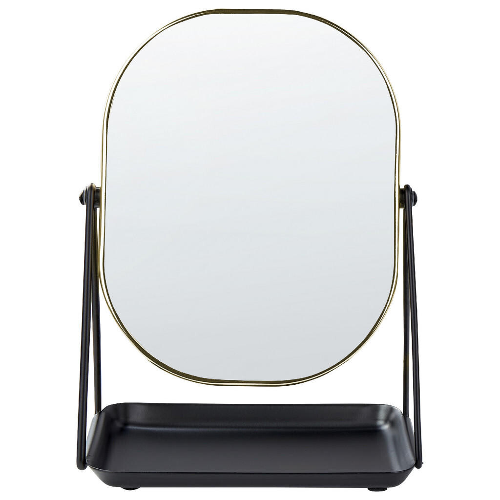 Beliani KOSMETICKÉ ZRCADLO 20/22 cm zlaté Correze