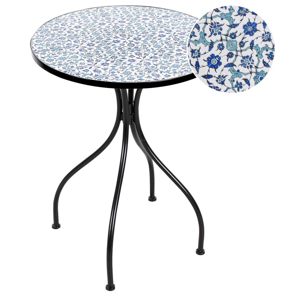 Beliani BISTRO STOLEK 60/60 cm Kov Černý Chapeco