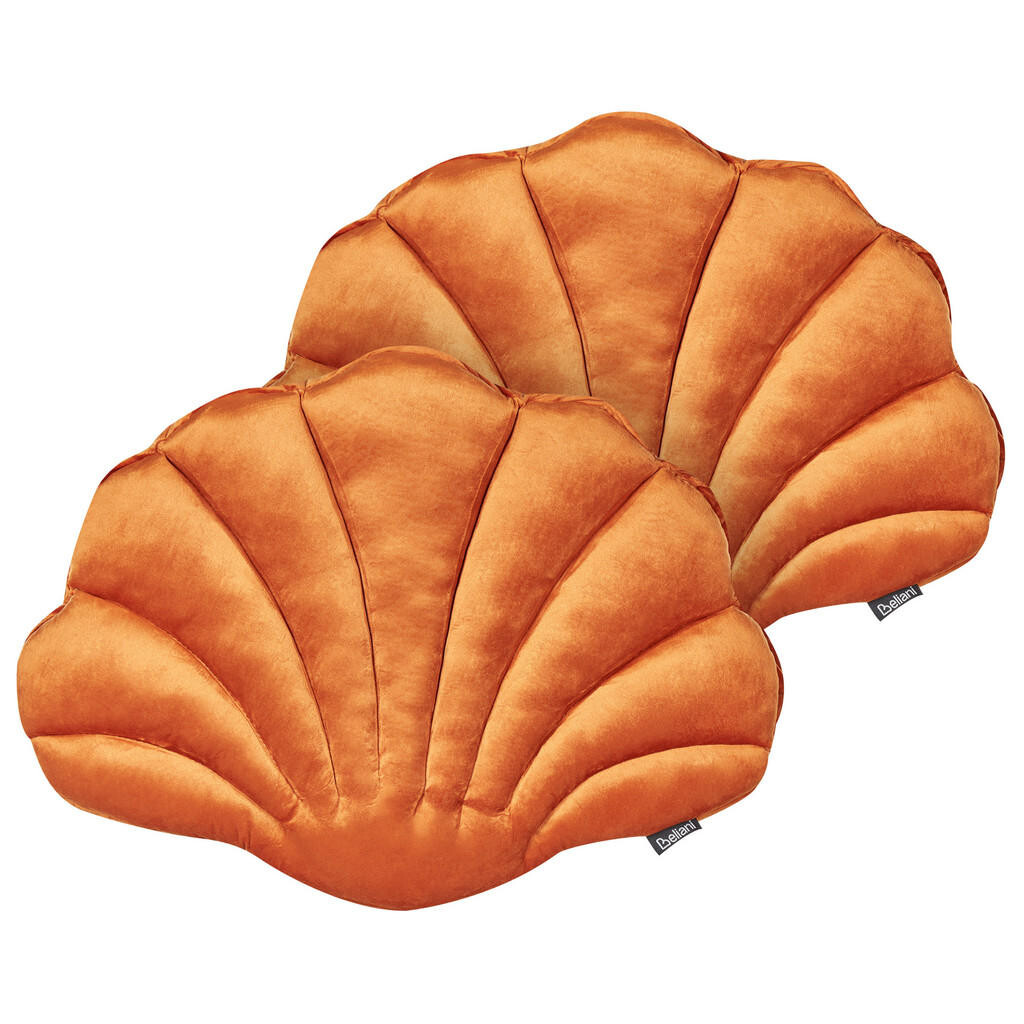 Beliani DEKORATIVNÍ POLŠTÁŘ sada 2 ks Oranžový 47/35 cm Consolida