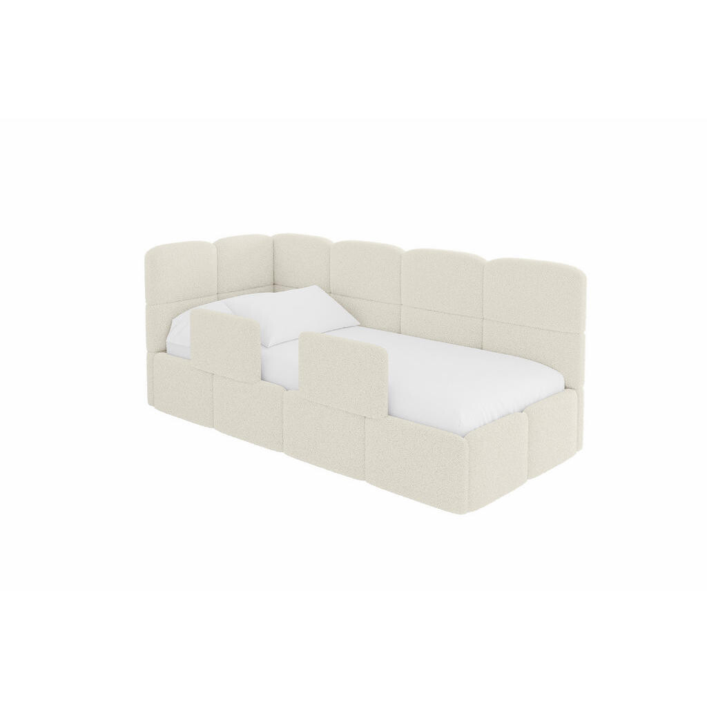 ALTDECOR JEDNOLŮŽKOVÁ POSTEL pro mládež s úložným prostorem, vpravo - KIVY 90x200 béžová