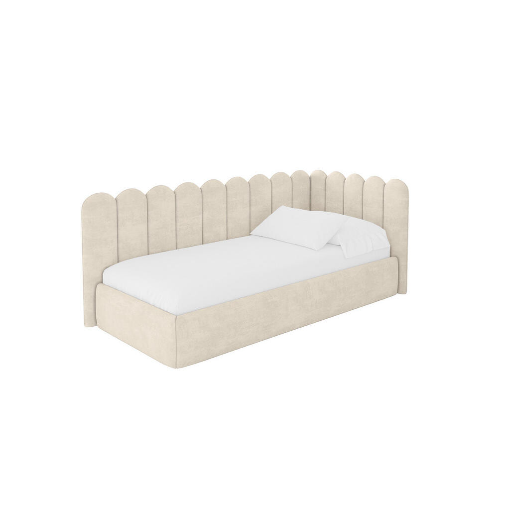 ALTDECOR JEDNOLŮŽKOVÁ POSTEL pro mládež s úložným prostorem, vlevo - ARTY 80x200 béžová
